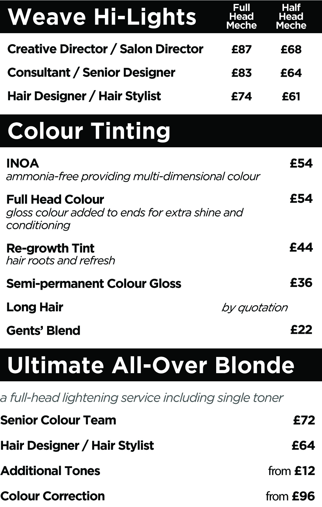 2020 - colour menu 2020 - colour menu
